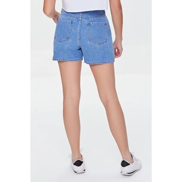 Forever 21 Shorts 100% Cotton High Rise Ying Yang Denim Size S - Picture 3 of 7